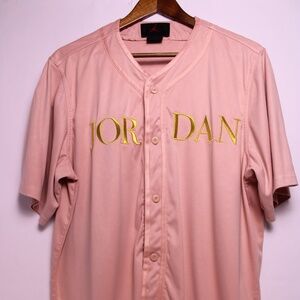 Jordan Pink Baseball Jersey Shirt – Medium